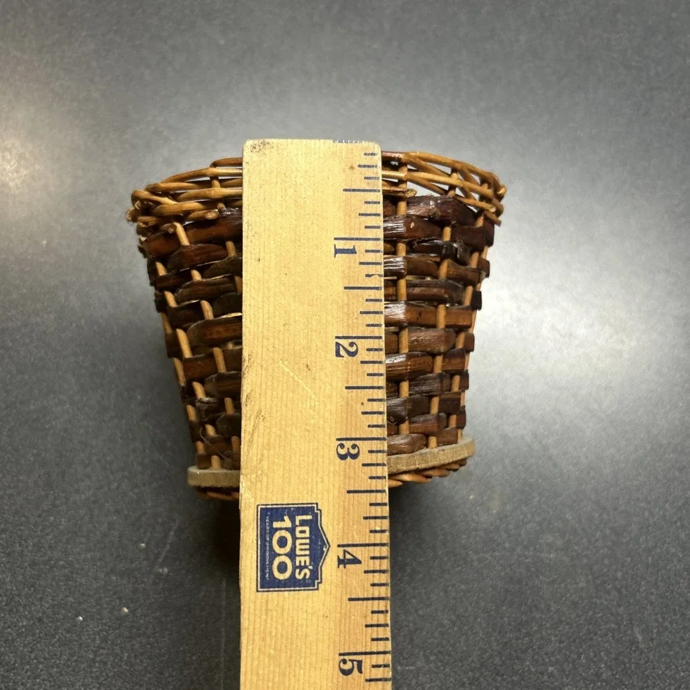 Handwoven Basket with Handles Made in Madeira Portugal Handcrafted Flat Bottom